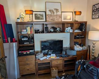 Ethan Allen entertainment center, 4 pieces for easy moving