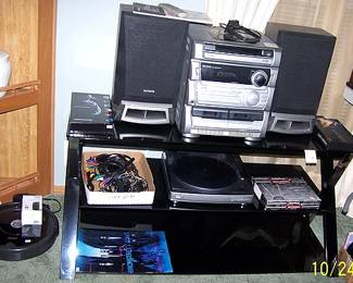 Aiwa stereo system, Roomba vacuum