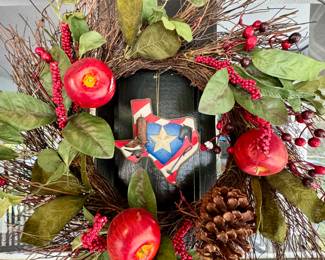 Wreath and Texas ornament