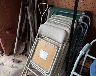 Set of folding chairs