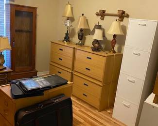 Gun cabinet, filing cabinet, night stands