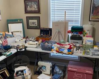 sewing machines, art supplies