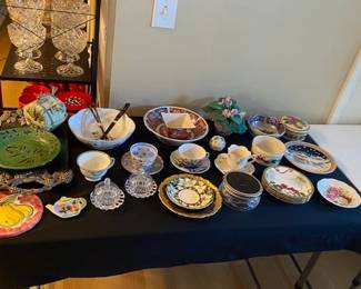 misc. knick knacks and tea cups