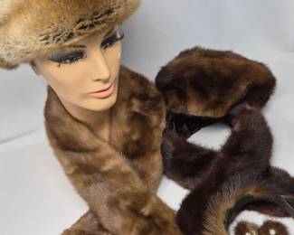140 RealFurAccessoriesHatEarringsHairbandFurCollarswithClips