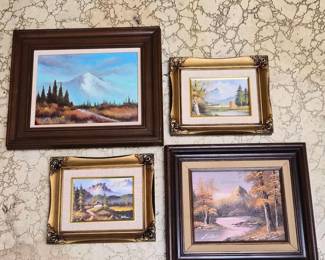 48 FramedSignedMountainScenesinOils
