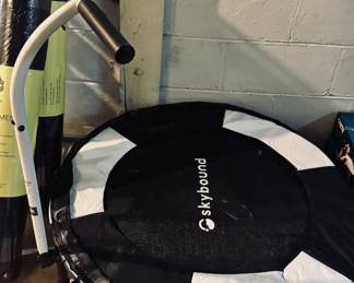 Skybound mini trampoline for exercise or play