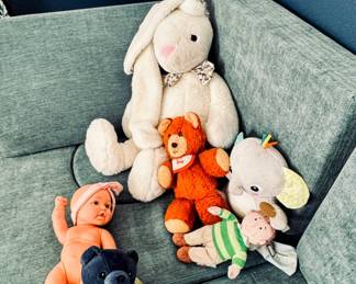 stuffed toys, baby doll