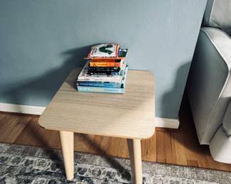 small table and books