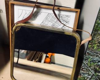 mirror with leather strap