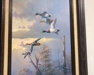 JW Thrasher geese painting.