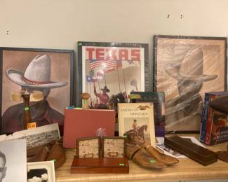 Jerry Bywaters prints. - Navaho Man.
Reproduction poster in center.