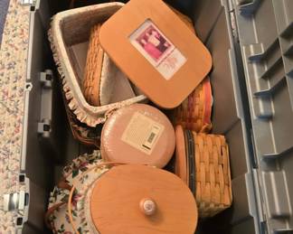 Longaberger basket with lids