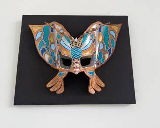 Mounted Ceramic moth