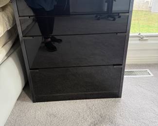 Black lacquer nightstand…pair available