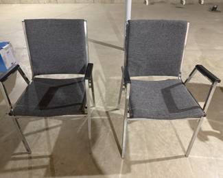 Pair of chrome chairs