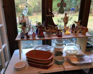 Collection of Angels of stained glass, wood, metal, etc.