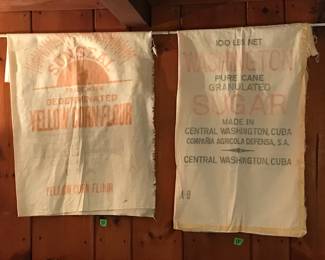 Vintage Corn Flour and Sugar Bags