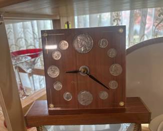 Silver Coin Clock