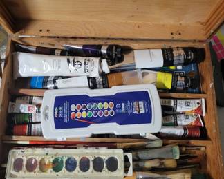Art Supplies and Case