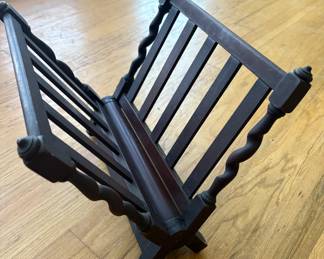 Antique folding magazine rack