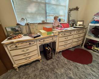Matching desk and chest.