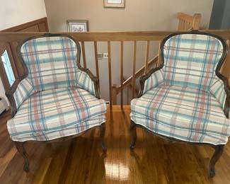 CENTURY CHAIR Country
French Provincial Upholstered
Accent Arm Chair Pair