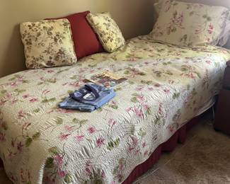 Twin Bed and Bedding