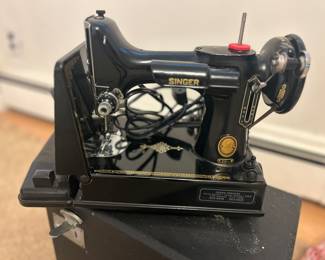 Vintage Singer Model 221 with Original Paperwork 