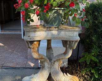 Ballards Design Cememt Dolphin Table Base