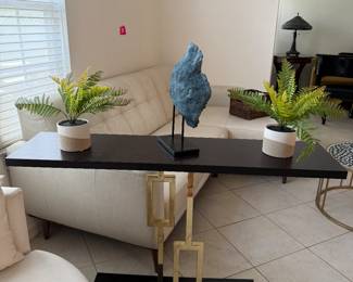  Black and gold sofa table