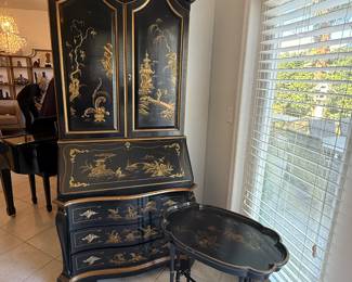 Asian secretary desk, tray table