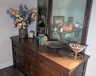 White Dresser with Mirror
