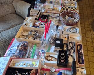 Costume jewelry, including men's cufflinks