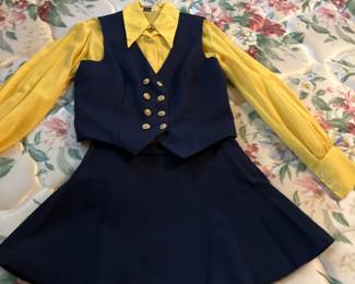 Vintage 1960's miniskirt with vest