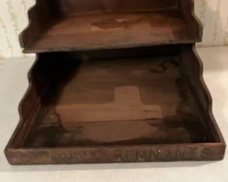 Antique walnut remnant box