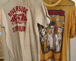 Riverside stadium tee shirt, Hogwarts tee shirt