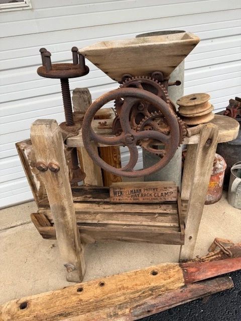 Antique fruit press.