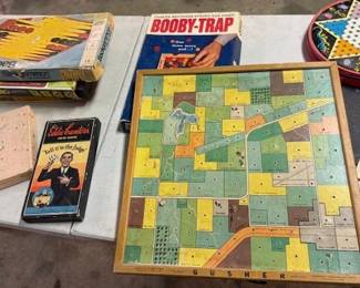 Board Games. Life. Gusher. Booby Trap. Tell it to the Judge.