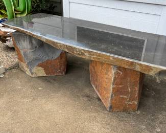 Basalt table/bench