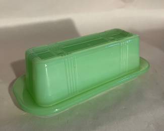 Jadeite butter dish