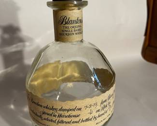 Blanton’s whiskey decanter with pewter top