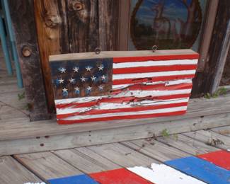rustic folk art flag