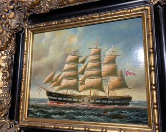 Framed schooner