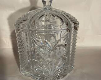 Crystal biscuit barrel