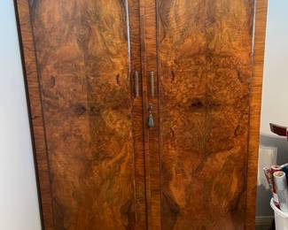 walnut burl armoire