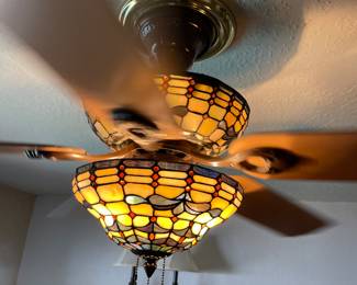stained glass ceiling fan