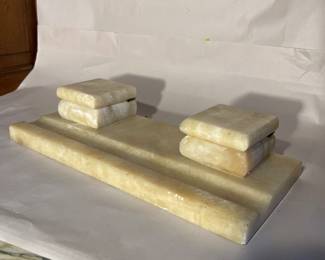 Marble desk inkwell