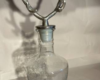 Decanter with pewter top