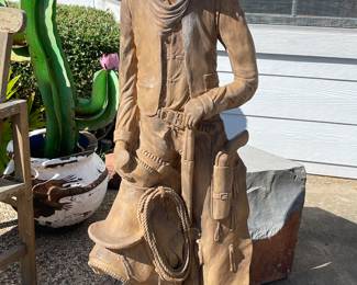 Carved cowboy
