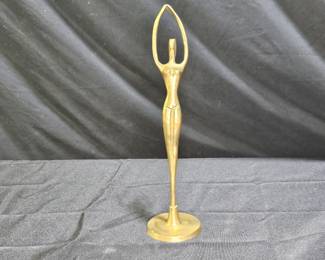 Vintage MCM Solid Brass Ballerina Figurine